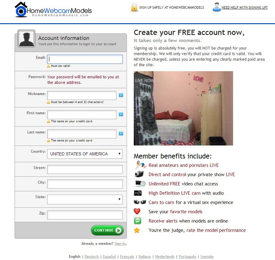 Age verification is required via credit card. This is the SAME requirement of all adult cam sites. There are never any charges unless you explicitly agree to them by opting for a private show. You can watch tens of thousands of live nude shows free. 