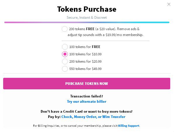 CamSoda token values
