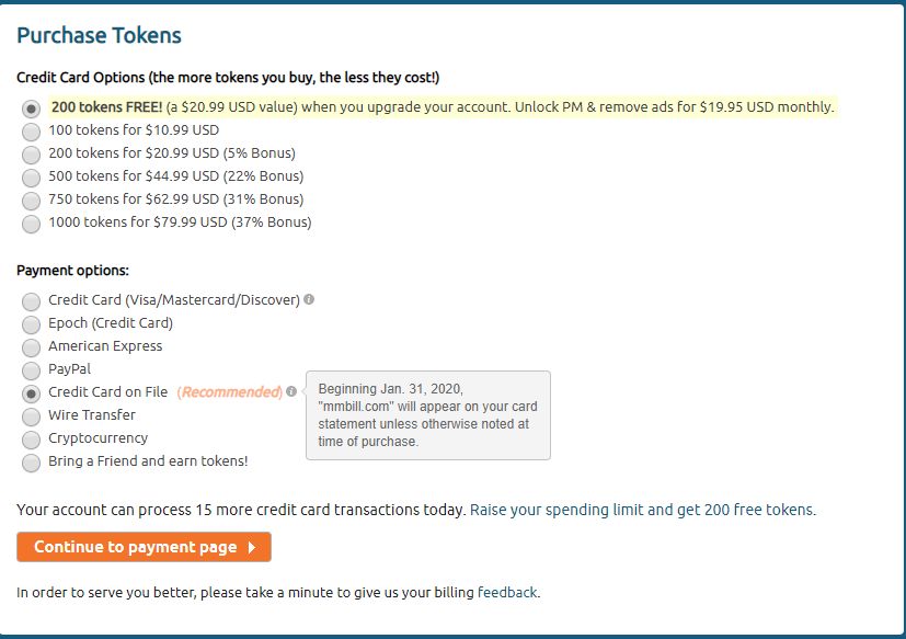 chaturbate token values