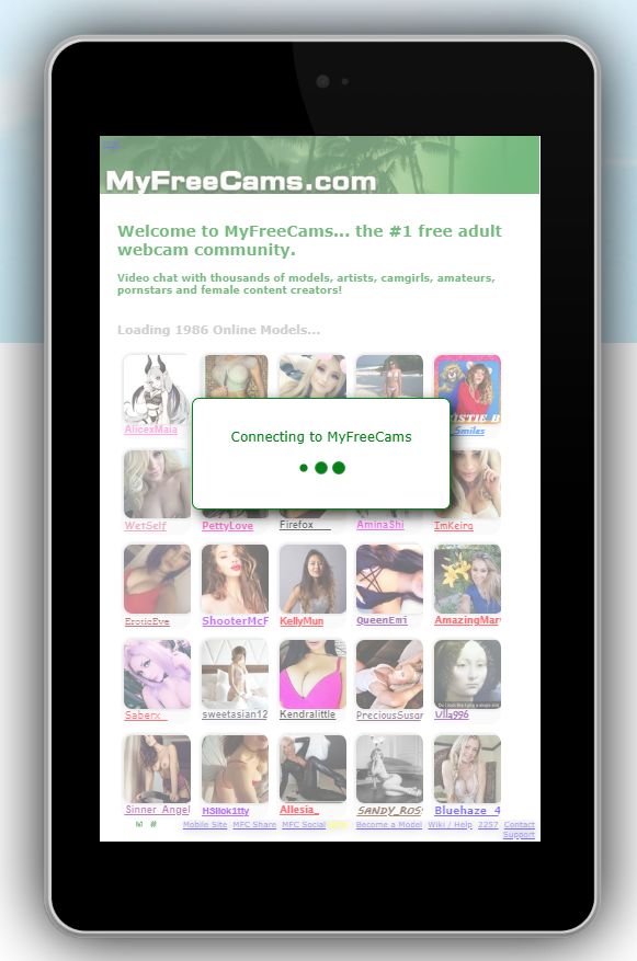myfreecams on smartphone