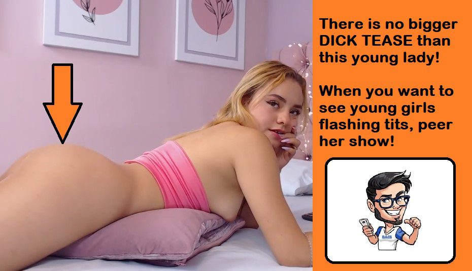 young girls flashing tits