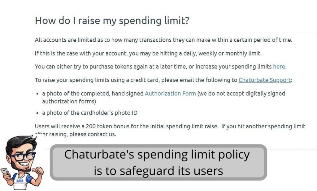 how to remove spending limit on Chaturbate
